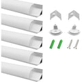 LED Aluminium Profile V Shape 1m 5 Pack Silver LED Strip Channel LightingWill
