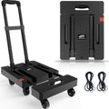 Folding Sack Truck 230kg 6 Wheel Hand Trolley Portable Dolly Cart Bungees SOLEJAZZ