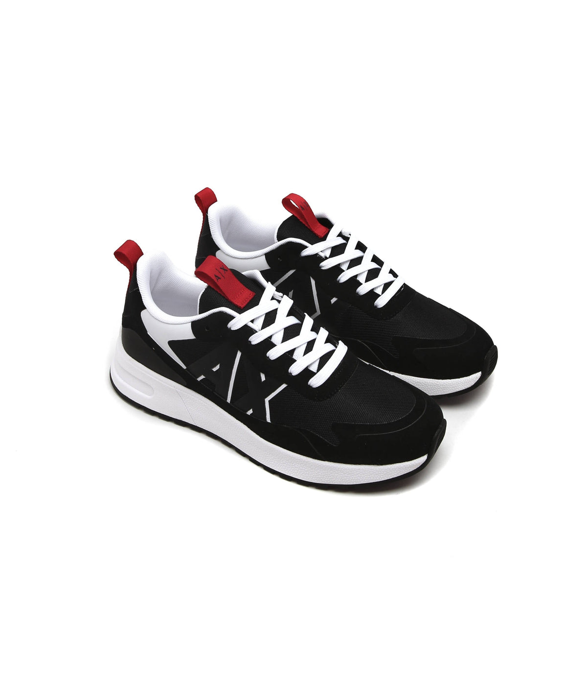 Armani Exchange Mens Black Trainers UK 12 EU 45 XUX114 Sneakers