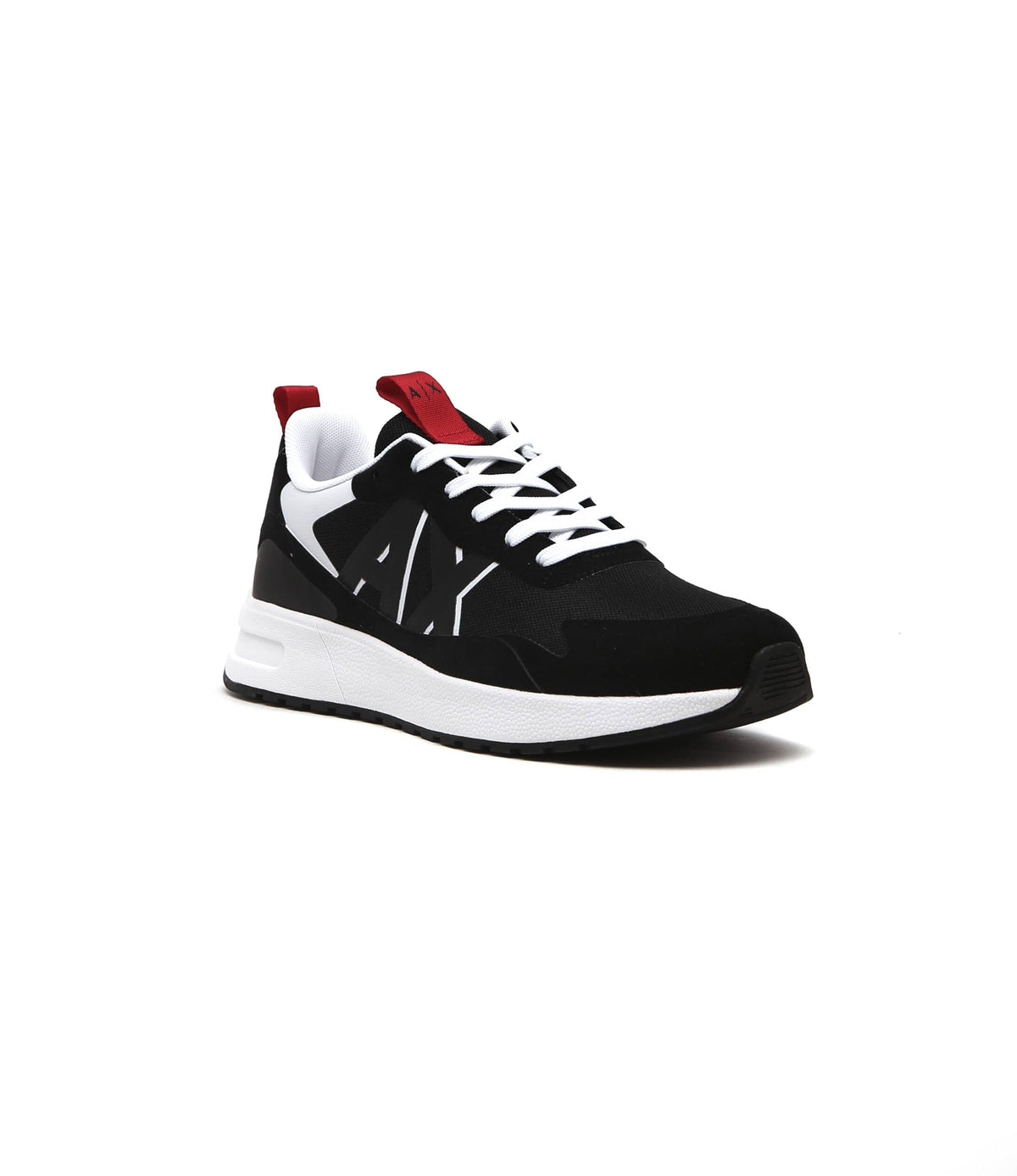 Armani Exchange Mens Black Trainers UK 12 EU 45 XUX114 Sneakers