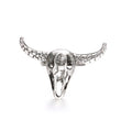 Retro Antique Silver Bull Head Ring - Unisex Alloy Statement Ring