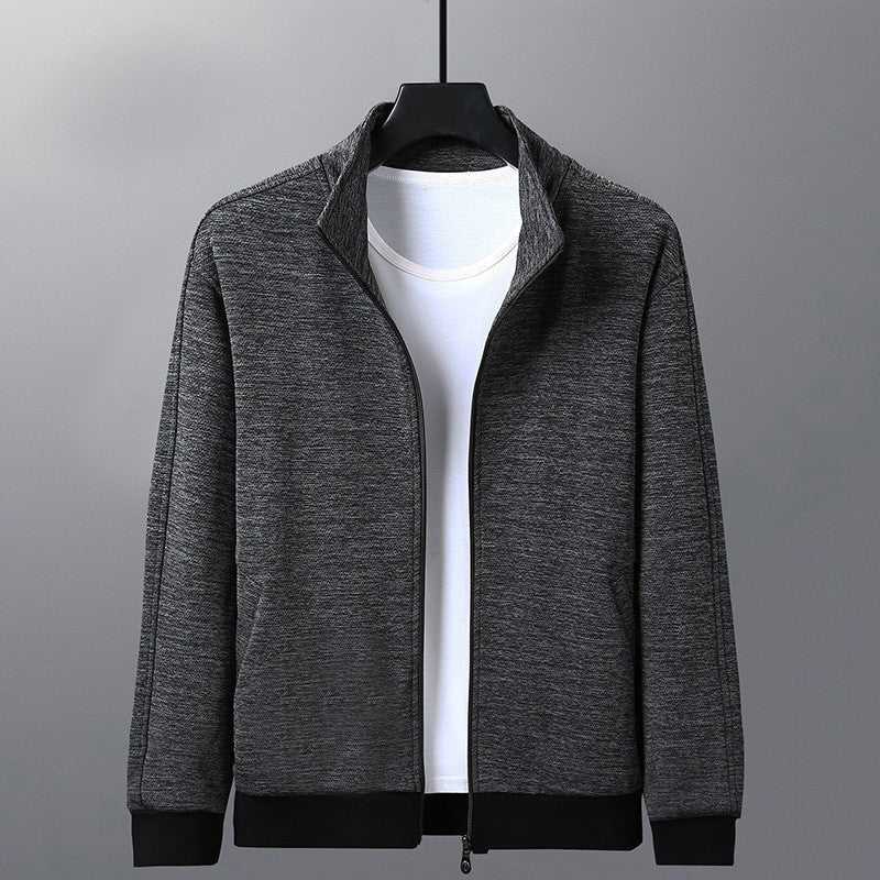 Men's Stand Collar Zip Jacket - Casual Athletic Fit Jacket