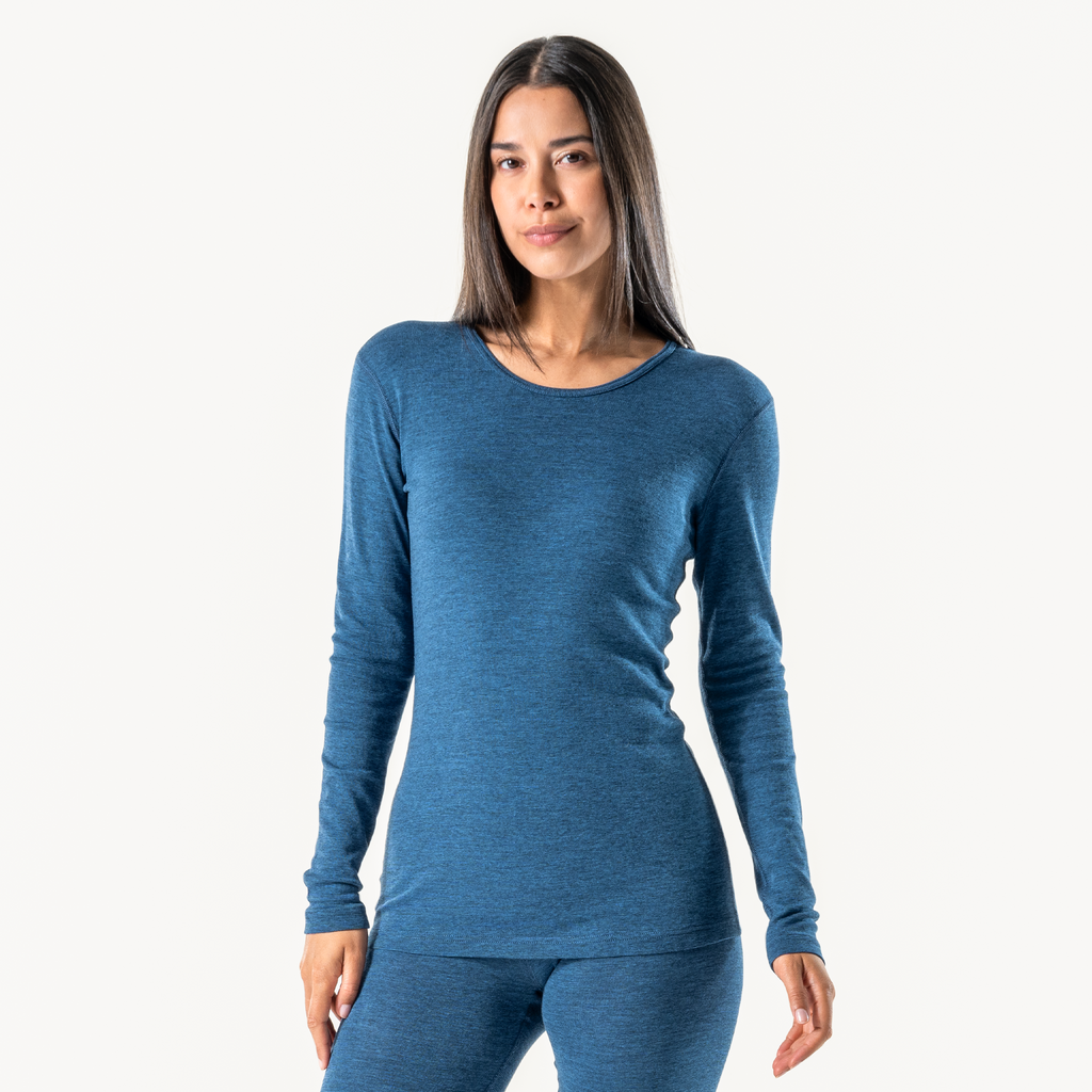 Wool & Organic Cotton Long Sleeve T-shirt: Womens
