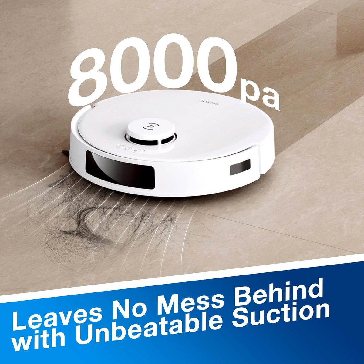 ECOVACS DEEBOT N20 Robot Vacuum with Mop, 8000Pa, 300 Min Runtime, Anti-Tangle