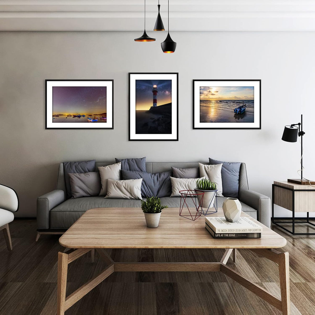 Poster Frame 50x70cm Black Solid Wood Picture Frame Plexiglass Display HOHIYO