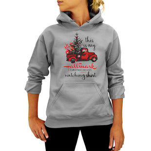 Merry Christmas Merry Christmas Letter Print European and American Crewneck Autumn and Winter Women's Sweat