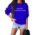 Merry Christmas Merry Christmas Letter Print European and American Crewneck Autumn and Winter Women's Sweat