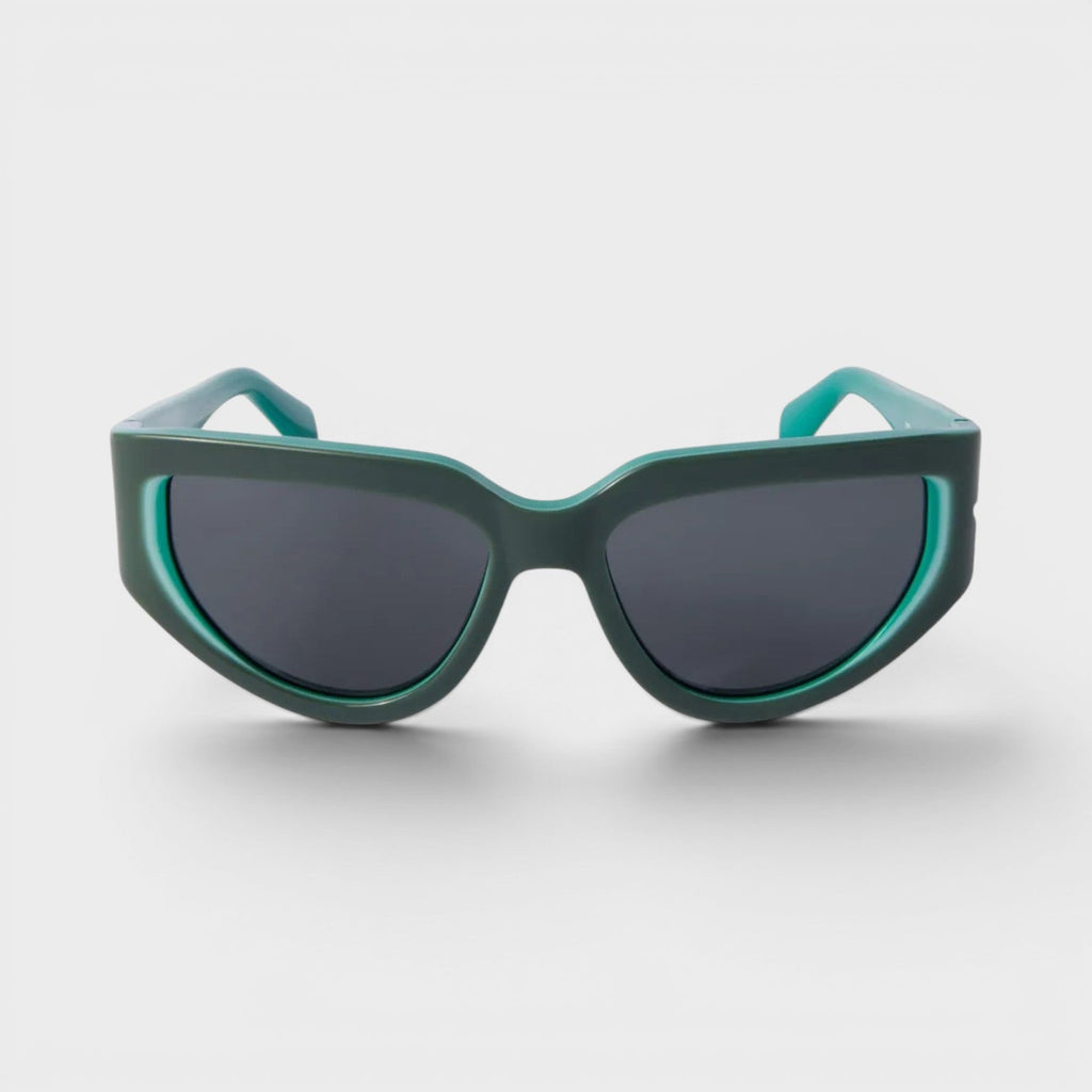 Logo Print Sunglasses Dark Green Black