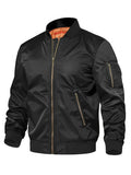 Men's Zip Bomber Jacket - Spring Autumn Baseball and Pilot Style Coat