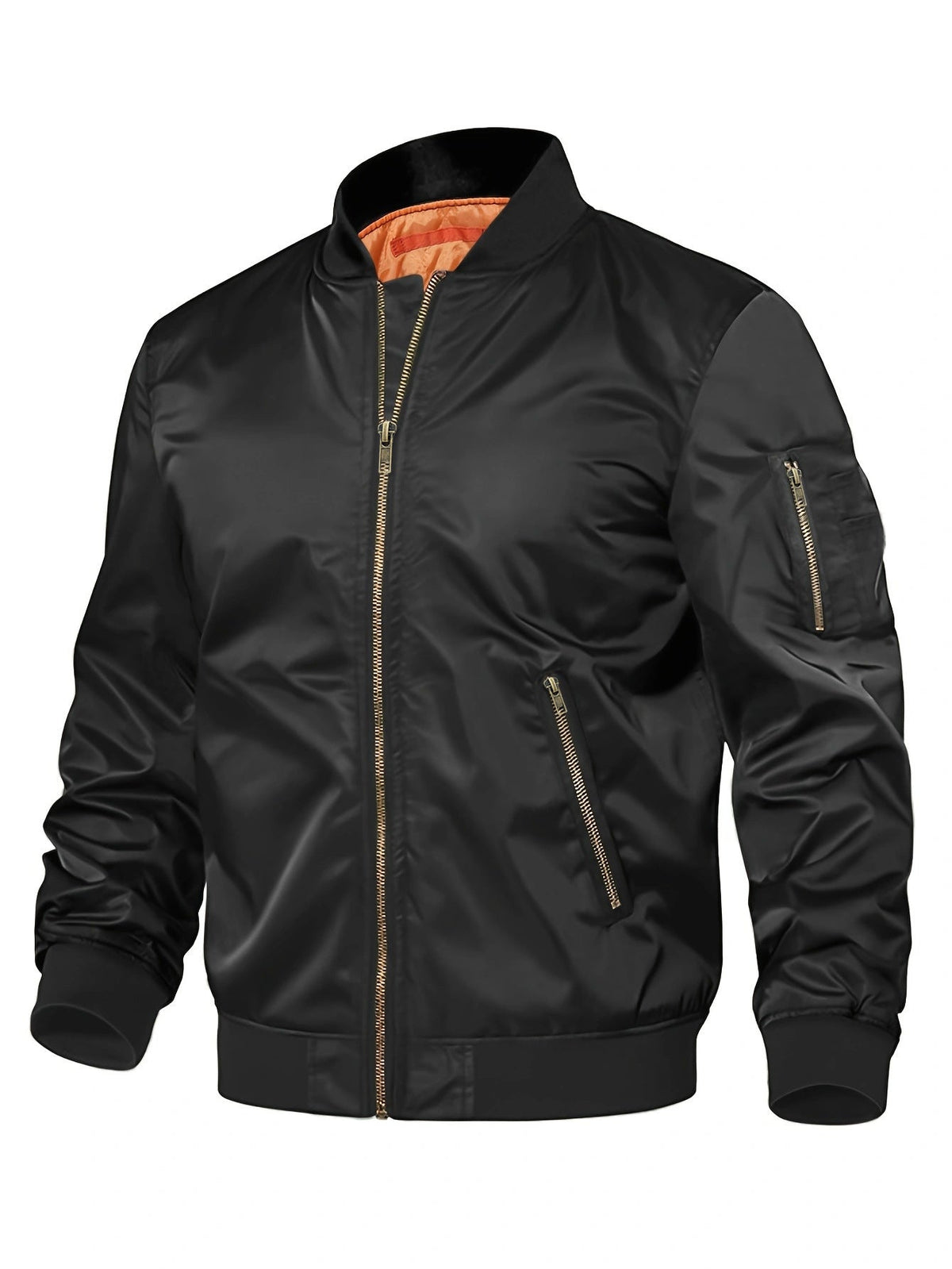 Men's Zip Bomber Jacket - Spring Autumn Baseball and Pilot Style Coat