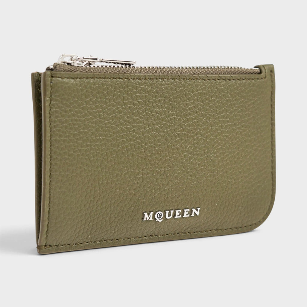Sling Logo Card Holder Grainy Military Silver