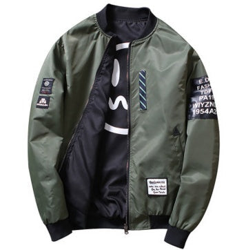Men's Reversible Flight Jacket - Autumn and Winter Two-Sided Coat