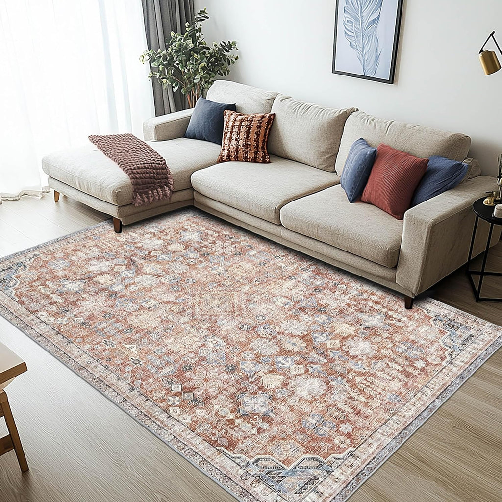 Washable Area Rug 150x210cm Vintage Traditional Multicolour Vernal