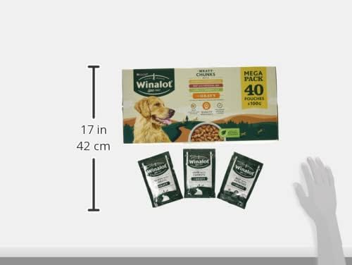 WINALOT Sunday Dinner Mixed in Gravy Wet Dog Food Pouches 40x100g