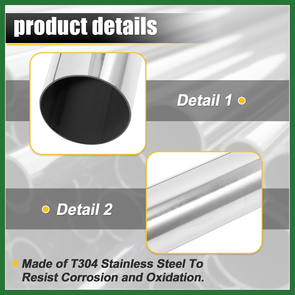 Straight Exhaust Pipe 4 Inch OD 45 Inch Length DIY Mandrel Custom Motoforti
