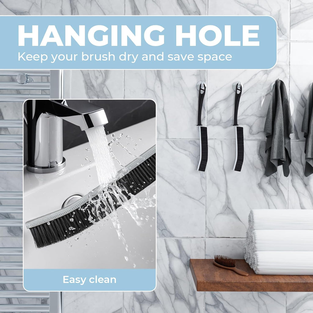 Crevice Cleaning Brush Set Hard Bristle for Grout Kitchen Bathroom 6pcs FOOGWEE