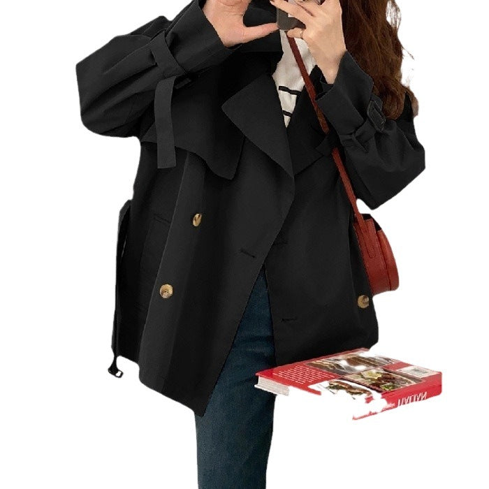 Women's Short Trench Coat - Early Spring and Autumn Jacket