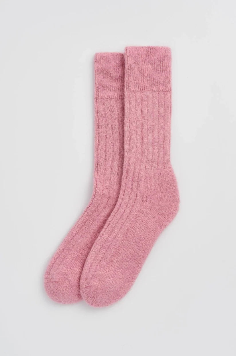 Alpaca Ultra Soft Ribbed Bed Socks
