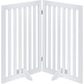 Dog Gate Freestanding 91cm Foldable Pet Barrier Room Divider White unipaws