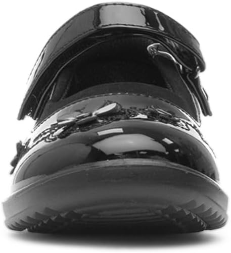 Walkright Collins Girls Black Patent School Shoe