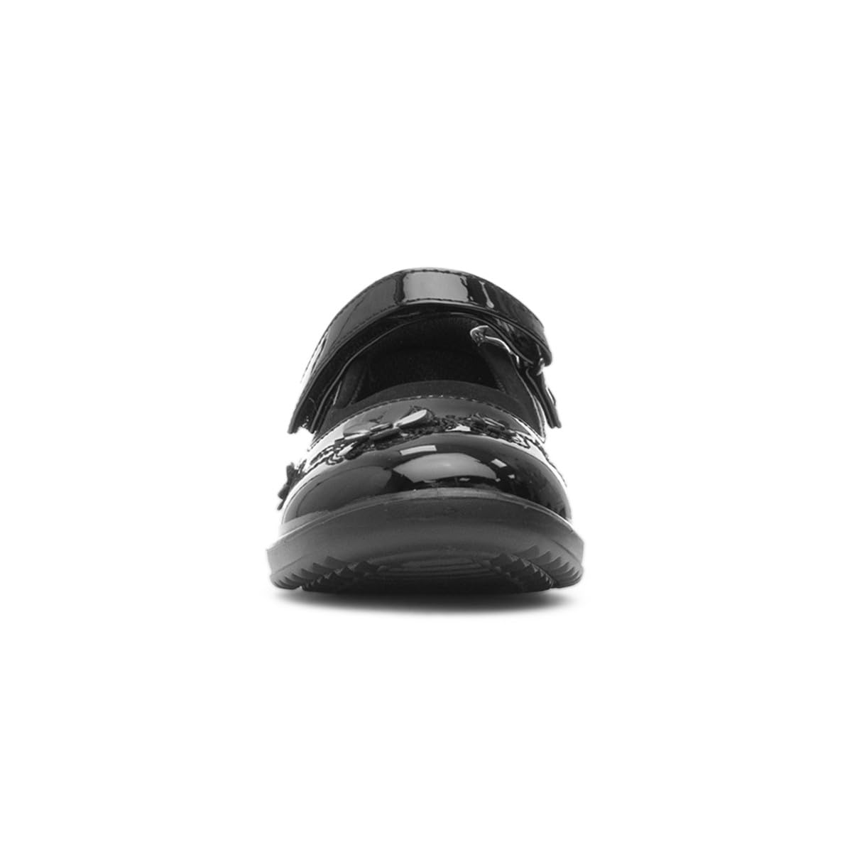 Walkright Collins Girls Black Patent School Shoe