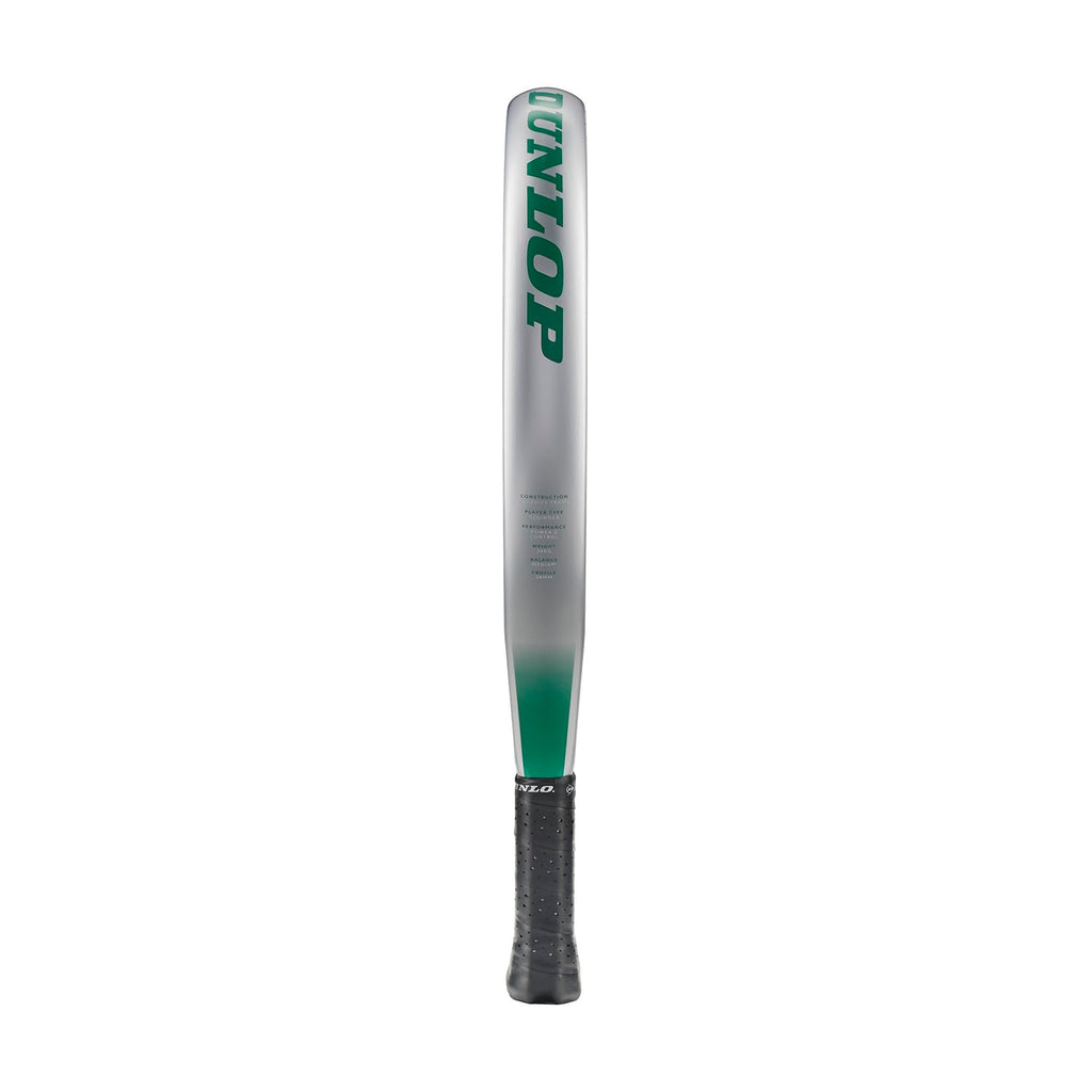 DUNLOP Padel Bat Megamax Silver/Black/Green – Round Shape Graphite Frame – Medium Balance Pro EVA Core – For Beginners
