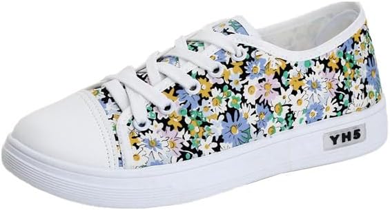 Canvas Shoes Women Ladies Low Top Sneakers Classic Lace Up Casual Trainers Plimsolls Pumps