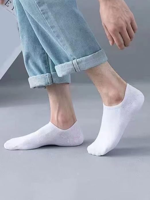 5 PCS Men's Breathable Socks, Lightweight Knit Casual Crew Socks US Size 6-10