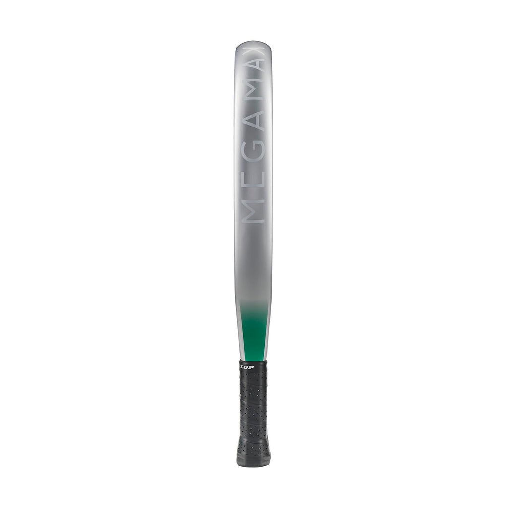 DUNLOP Padel Bat Megamax Silver/Black/Green – Round Shape Graphite Frame – Medium Balance Pro EVA Core – For Beginners
