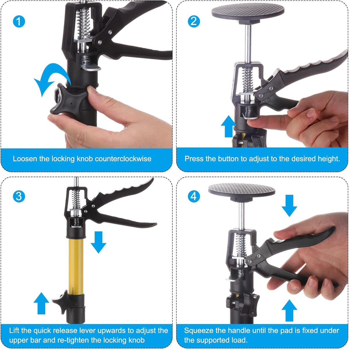 Telescopic Support Pole 45.3-114.2in 70KG Cabinet Jack 3rd Hand PATIKIL