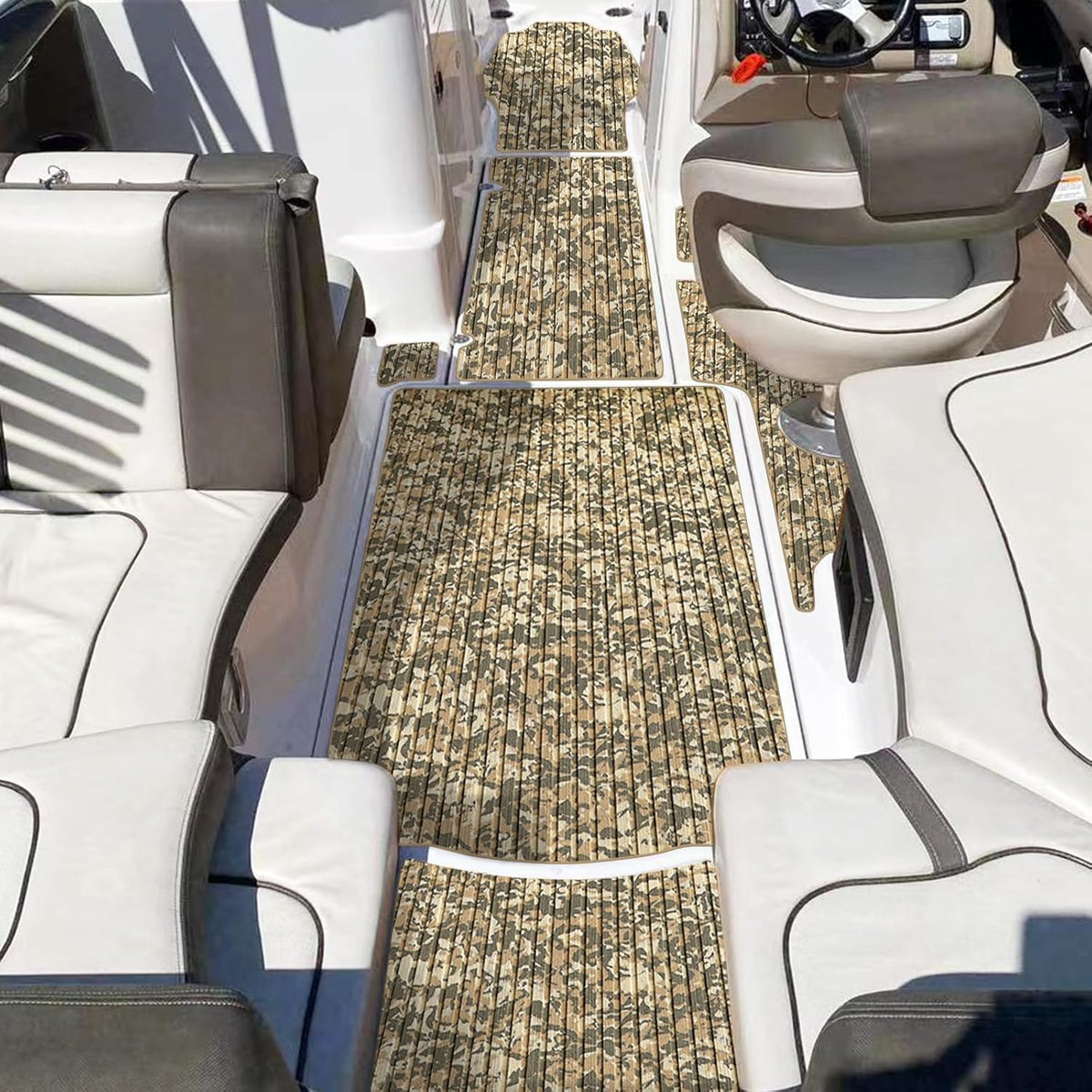 Boat Deck Flooring EVA Foam Non Slip Self Adhesive Camo Kayak Yacht 240x115CM