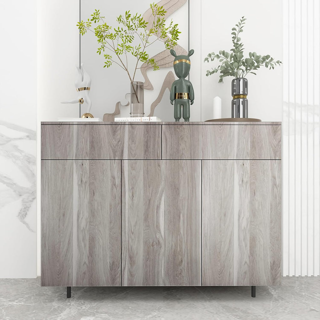 Peel and Stick Wallpaper Grey Wood Grain 31.5x100in 80x254cm Waterproof TOTIO