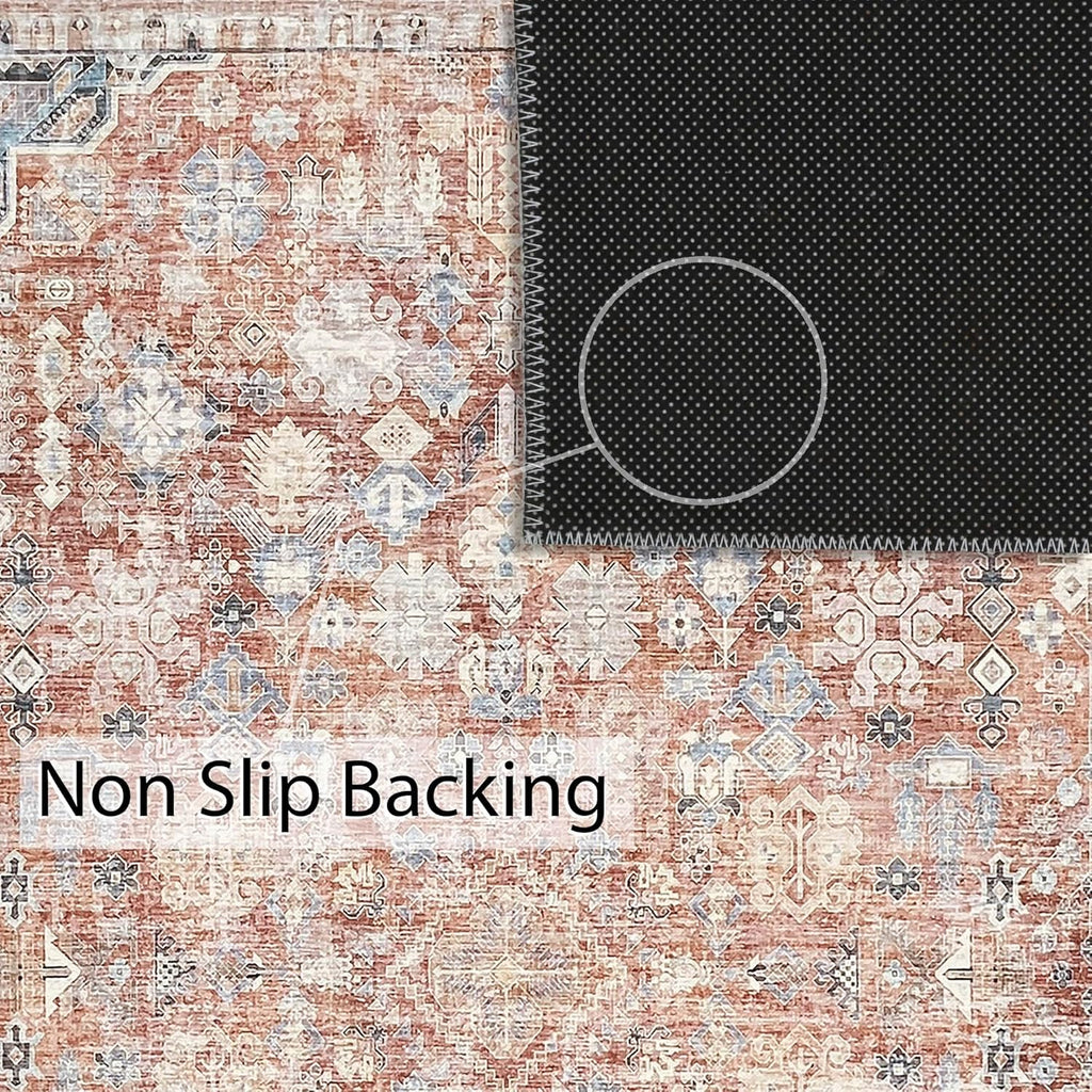 Washable Area Rug 150x210cm Vintage Traditional Multicolour Vernal