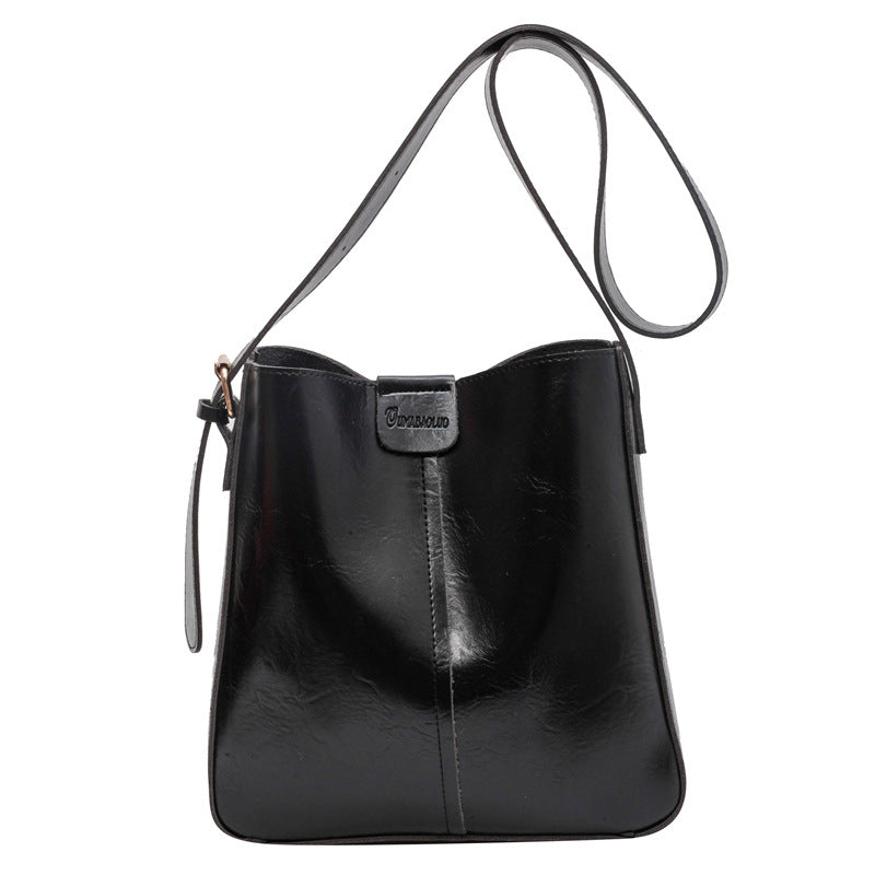 Women's Large-Capacity Bucket Crossbody Bag - Autumn and Winter Shoulder Handbag