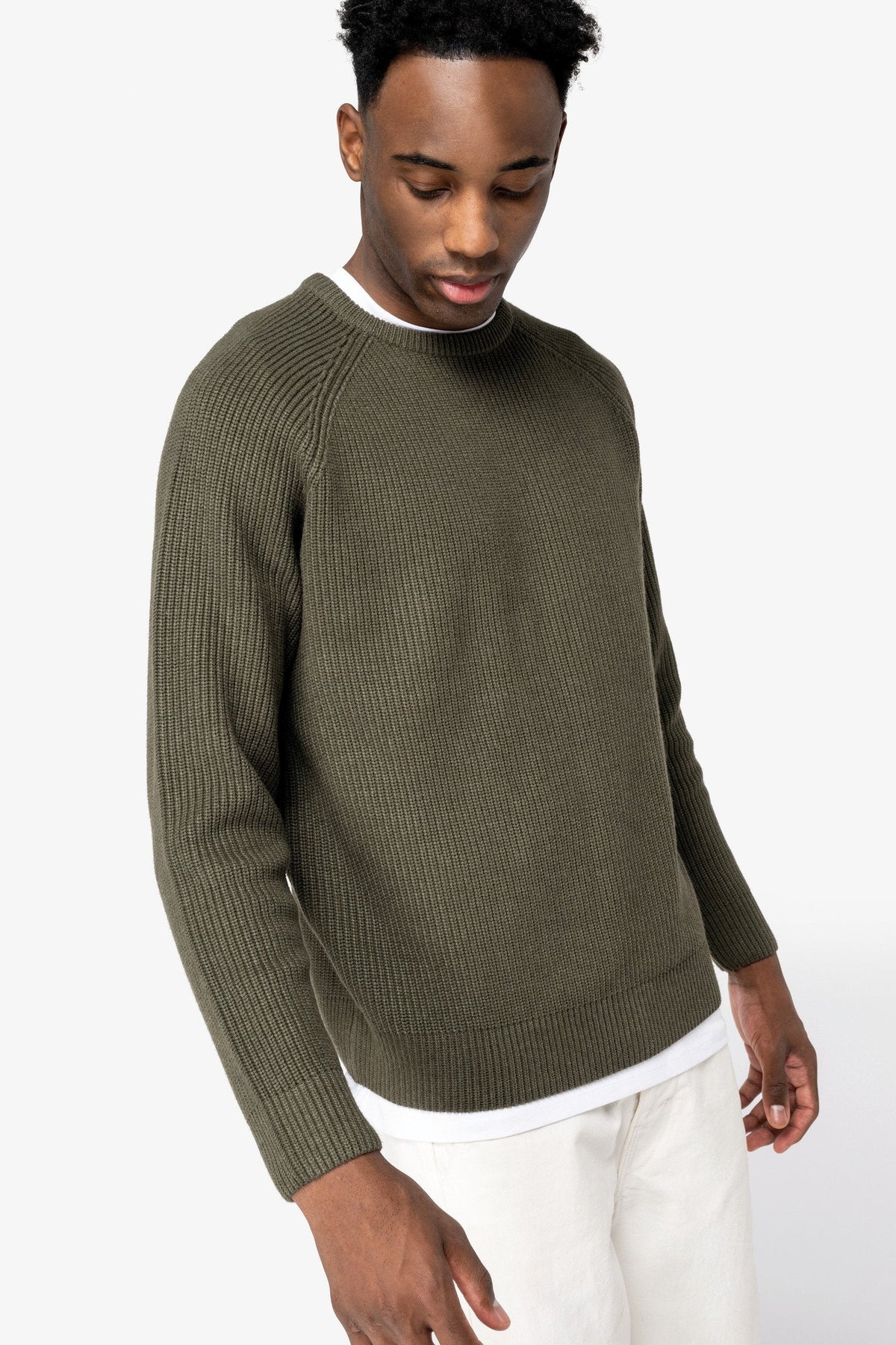 Organic & Recycled Polyester Chunky Knit Sweatshirt
