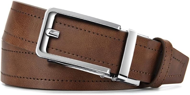 Mens Dress Belt - Ratchet Belt Leather 1 1/4" Comfort Click - Perfect Companion to Mens Dress Shoes