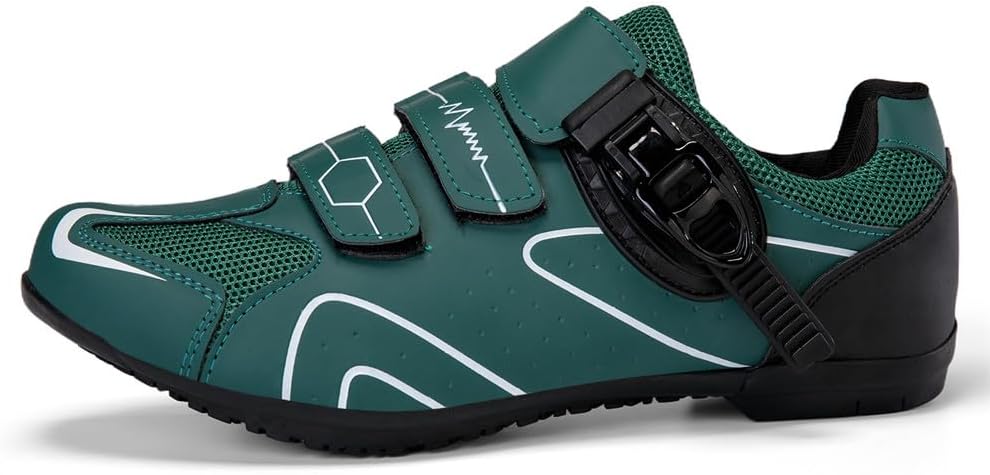 Hixingo Cycling Shoes Flat Mens Womens MTB Bicycle Shoes, Road Bike Anti-Slip Rubber Sole Sneaker Breathable Mountain Bike Shoe Compatible No Cleat, 3.5 to 12 UK