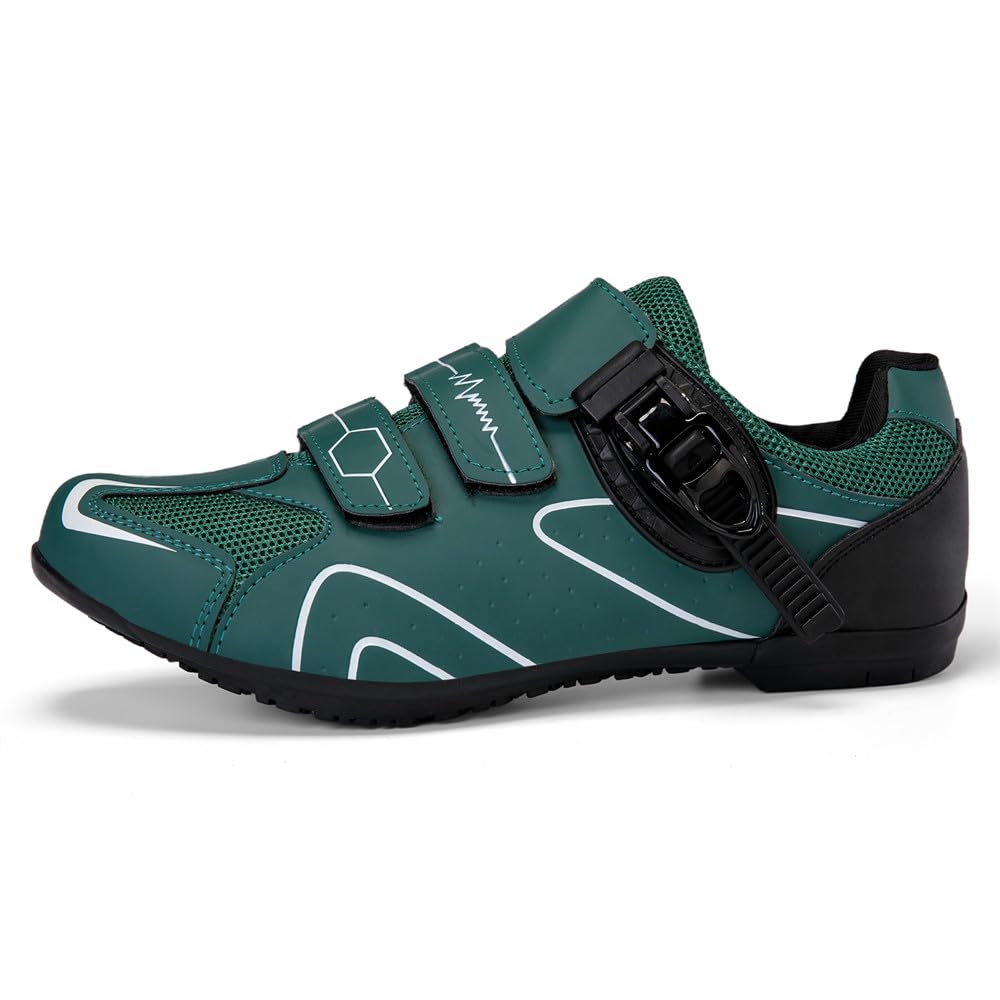 Hixingo Cycling Shoes Flat Mens Womens MTB Bicycle Shoes, Road Bike Anti-Slip Rubber Sole Sneaker Breathable Mountain Bike Shoe Compatible No Cleat, 3.5 to 12 UK