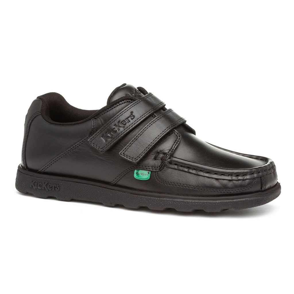 Kickers Fragma Boys Lace Up School Shoe in Black