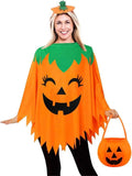 Pumpkin Costume Women, Halloween Costumes Adult Women with Pumpkin Hat