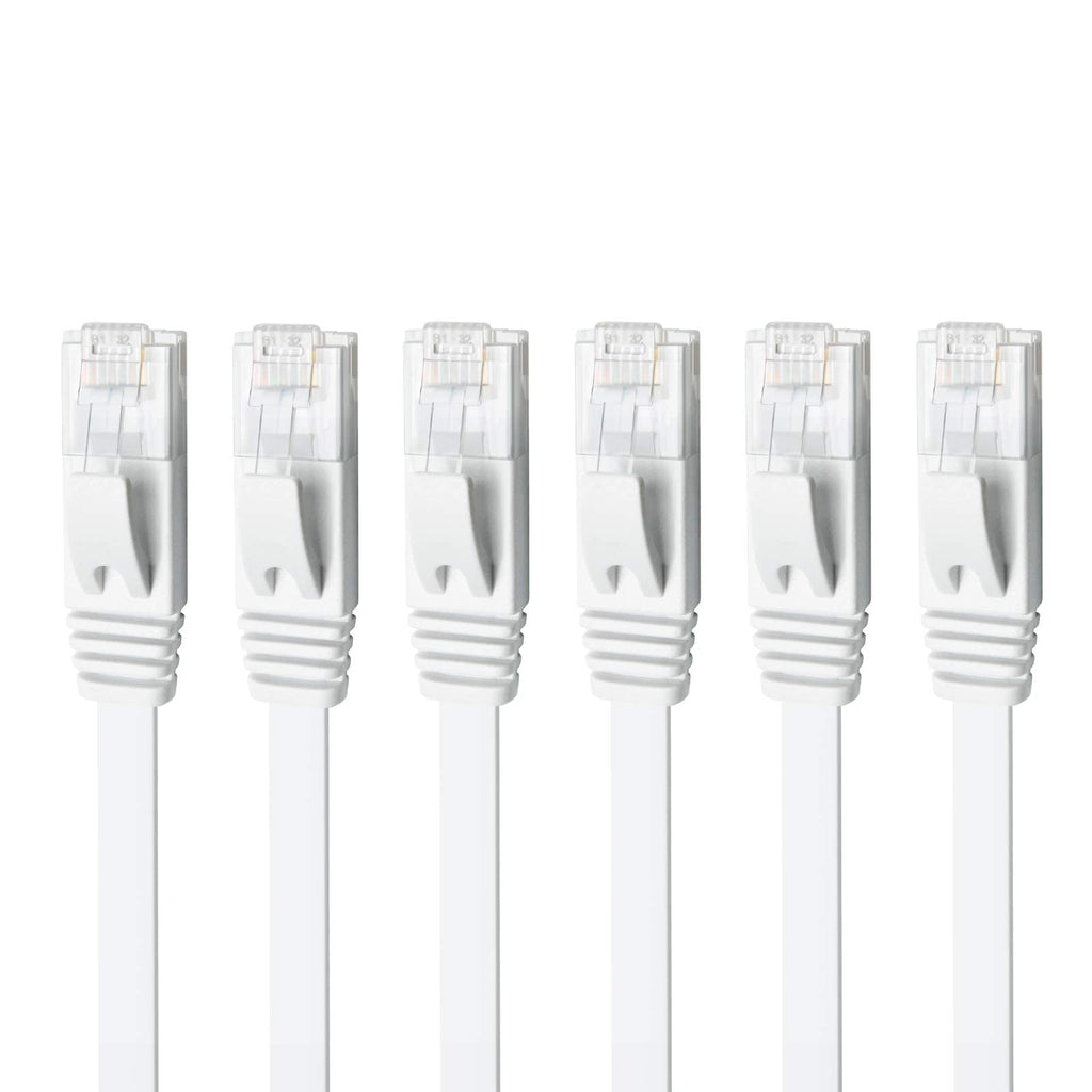 Yauhody CAT 6 Ethernet Cable 10m, Pure Copper High Speed Solid Flat CAT6