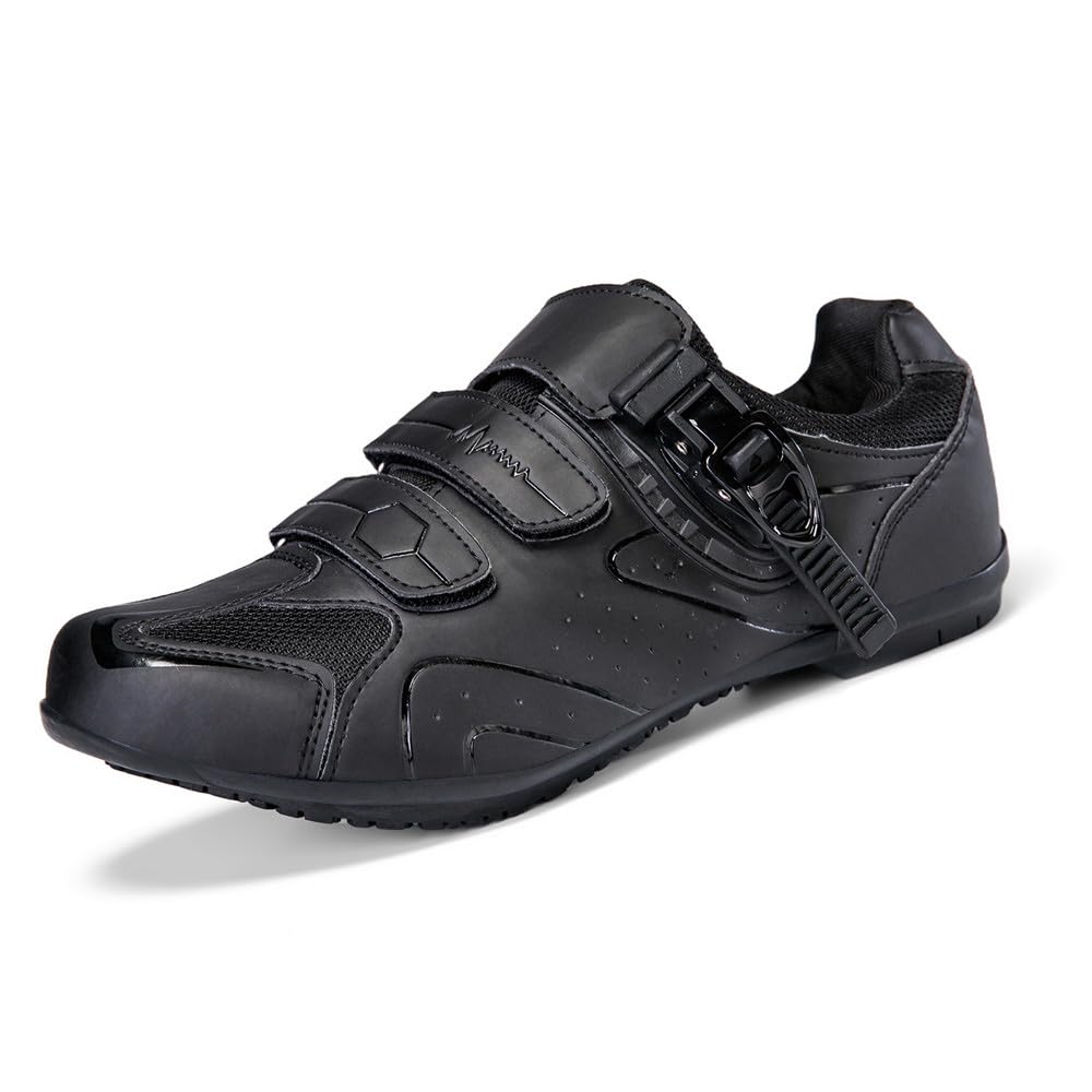 Hixingo Cycling Shoes Flat Mens Womens MTB Bicycle Shoes, Road Bike Anti-Slip Rubber Sole Sneaker Breathable Mountain Bike Shoe Compatible No Cleat, 3.5 to 12 UK