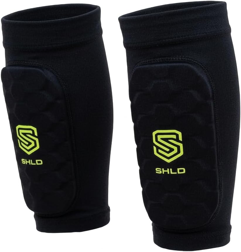 Kids Shin Pad Sleeves Ages 3-14, Ultra Light Protective Football Built-in Shin Guard Sleeves for Children Boys & Girls