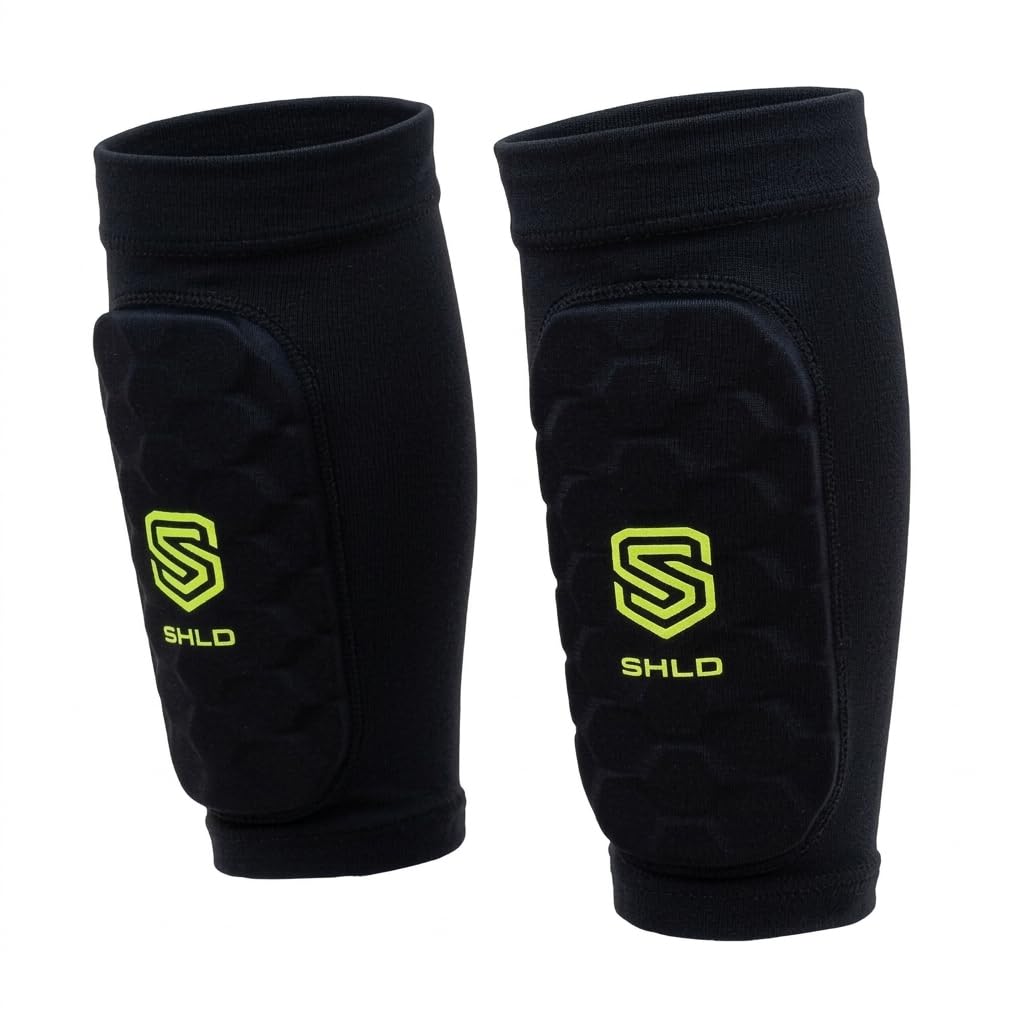 Kids Shin Pad Sleeves Ages 3-14, Ultra Light Protective Football Built-in Shin Guard Sleeves for Children Boys & Girls