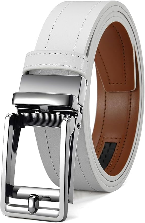 Mens Dress Belt - Ratchet Belt Leather 1 1/4" Comfort Click - Perfect Companion to Mens Dress Shoes