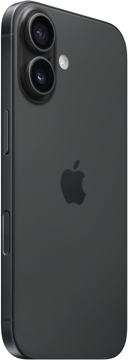 Apple iPhone 16, 128GB, Black (Renewed)