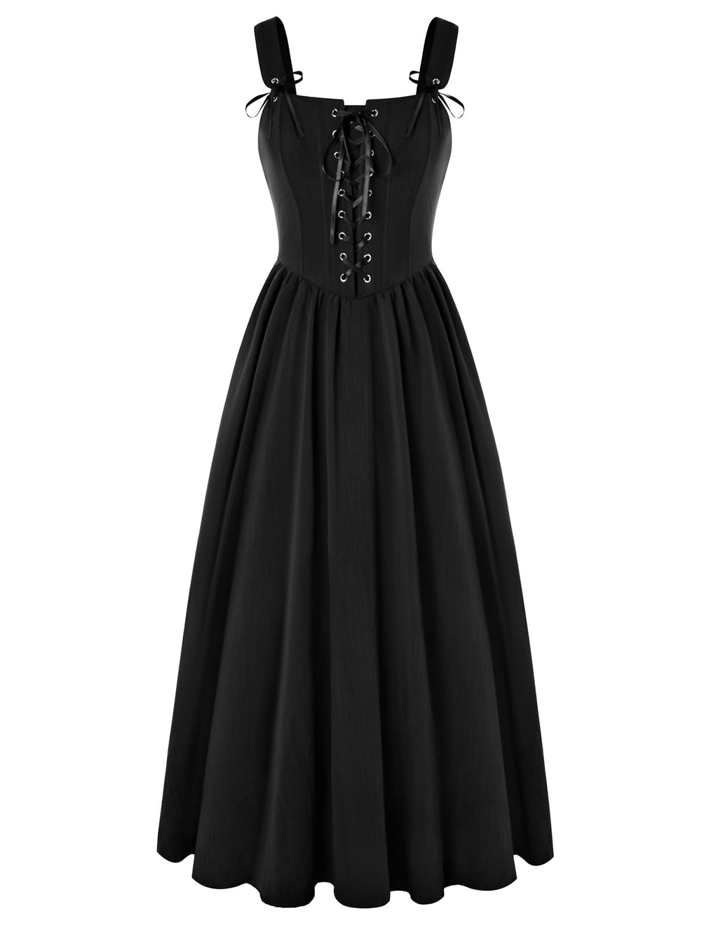 SCARLET DARKNESS Women's Renaissance Corset Dress Sleeveless Lace up A-Line Maxi Dresses
