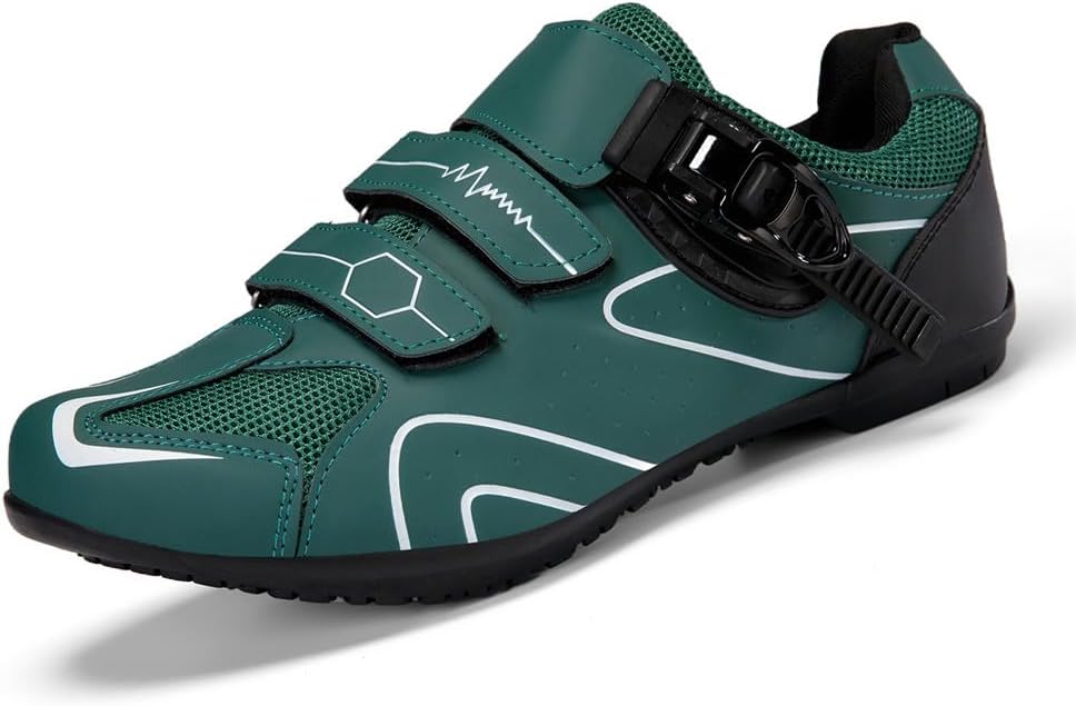 Hixingo Cycling Shoes Flat Mens Womens MTB Bicycle Shoes, Road Bike Anti-Slip Rubber Sole Sneaker Breathable Mountain Bike Shoe Compatible No Cleat, 3.5 to 12 UK
