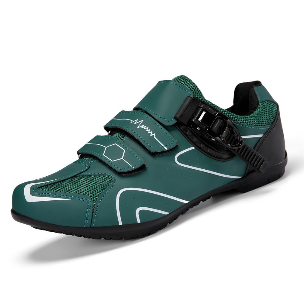 Hixingo Cycling Shoes Flat Mens Womens MTB Bicycle Shoes, Road Bike Anti-Slip Rubber Sole Sneaker Breathable Mountain Bike Shoe Compatible No Cleat, 3.5 to 12 UK