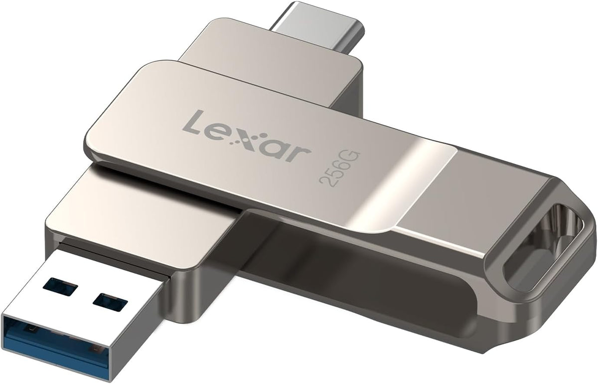 Lexar D40E 128GB Dual USB 3.2 Gen 1 Type-C Jump Drive,Champagne Silver